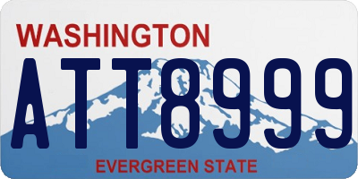 WA license plate ATT8999