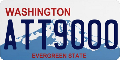 WA license plate ATT9000