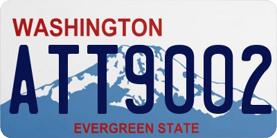 WA license plate ATT9002
