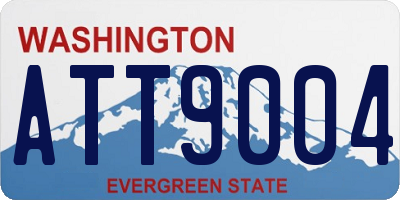 WA license plate ATT9004