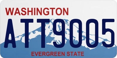 WA license plate ATT9005