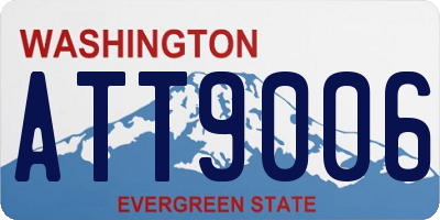 WA license plate ATT9006