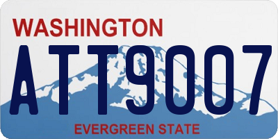 WA license plate ATT9007