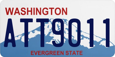 WA license plate ATT9011