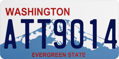 WA license plate ATT9014
