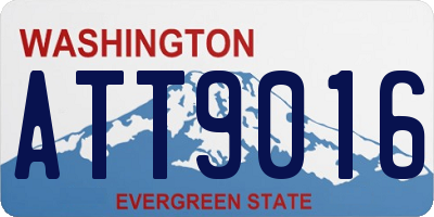WA license plate ATT9016