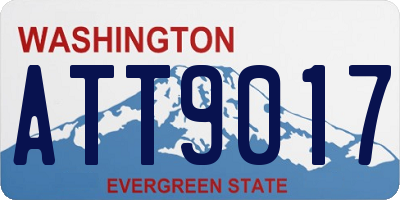 WA license plate ATT9017
