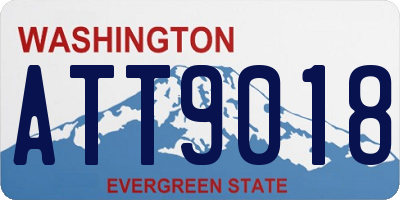 WA license plate ATT9018