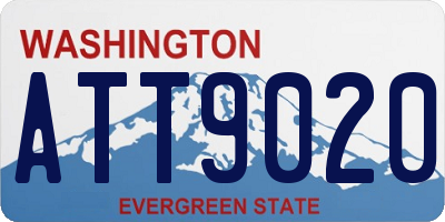 WA license plate ATT9020