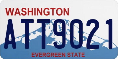 WA license plate ATT9021