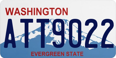 WA license plate ATT9022