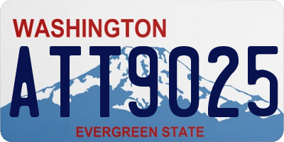 WA license plate ATT9025