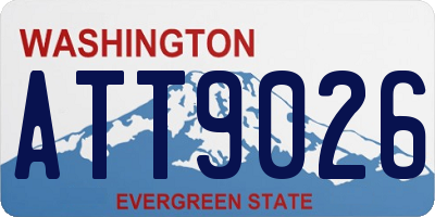 WA license plate ATT9026