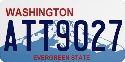 WA license plate ATT9027