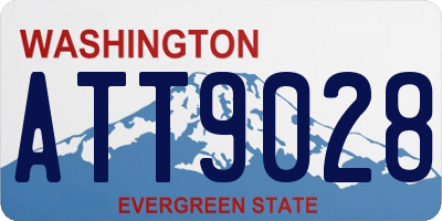 WA license plate ATT9028