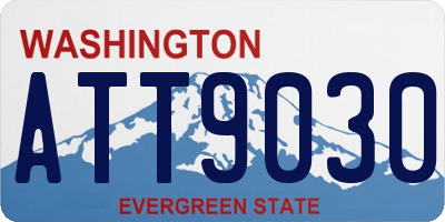 WA license plate ATT9030