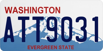 WA license plate ATT9031