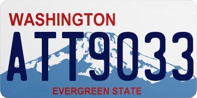 WA license plate ATT9033