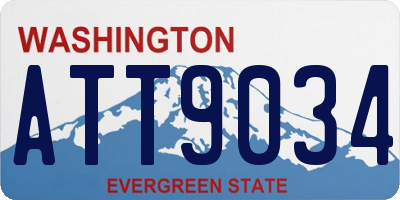 WA license plate ATT9034