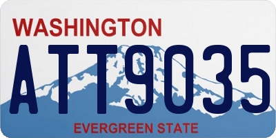 WA license plate ATT9035