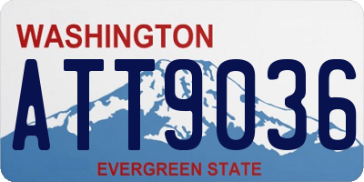 WA license plate ATT9036