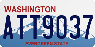 WA license plate ATT9037
