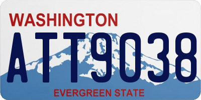 WA license plate ATT9038