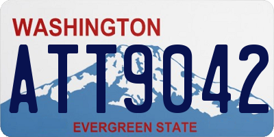 WA license plate ATT9042
