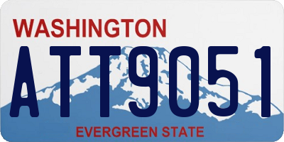 WA license plate ATT9051