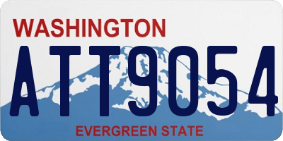 WA license plate ATT9054