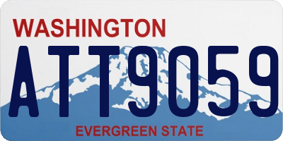 WA license plate ATT9059