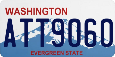 WA license plate ATT9060