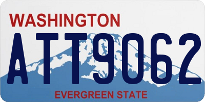 WA license plate ATT9062