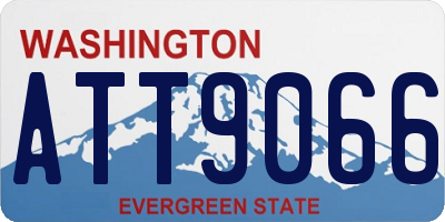 WA license plate ATT9066