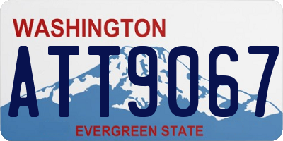 WA license plate ATT9067