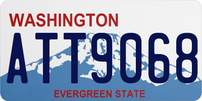 WA license plate ATT9068