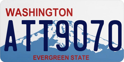 WA license plate ATT9070