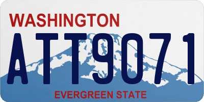 WA license plate ATT9071