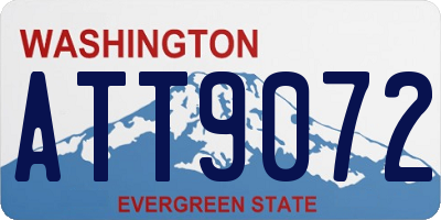 WA license plate ATT9072