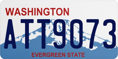 WA license plate ATT9073