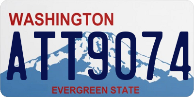 WA license plate ATT9074