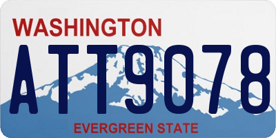 WA license plate ATT9078