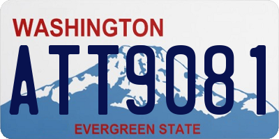 WA license plate ATT9081