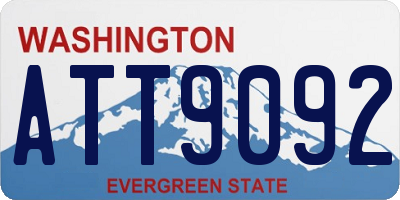 WA license plate ATT9092