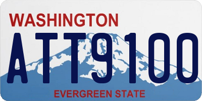 WA license plate ATT9100