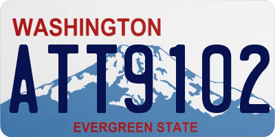WA license plate ATT9102