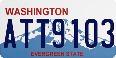 WA license plate ATT9103
