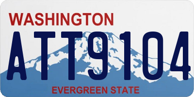 WA license plate ATT9104