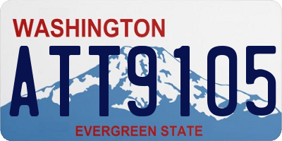 WA license plate ATT9105