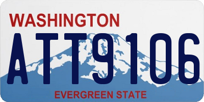 WA license plate ATT9106